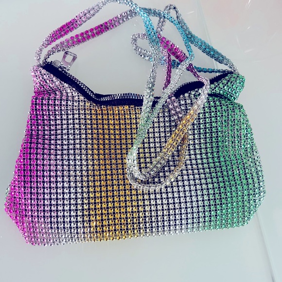Rainbow 🌈 Rhinestone Crystal evening bag - Picture 5 of 7